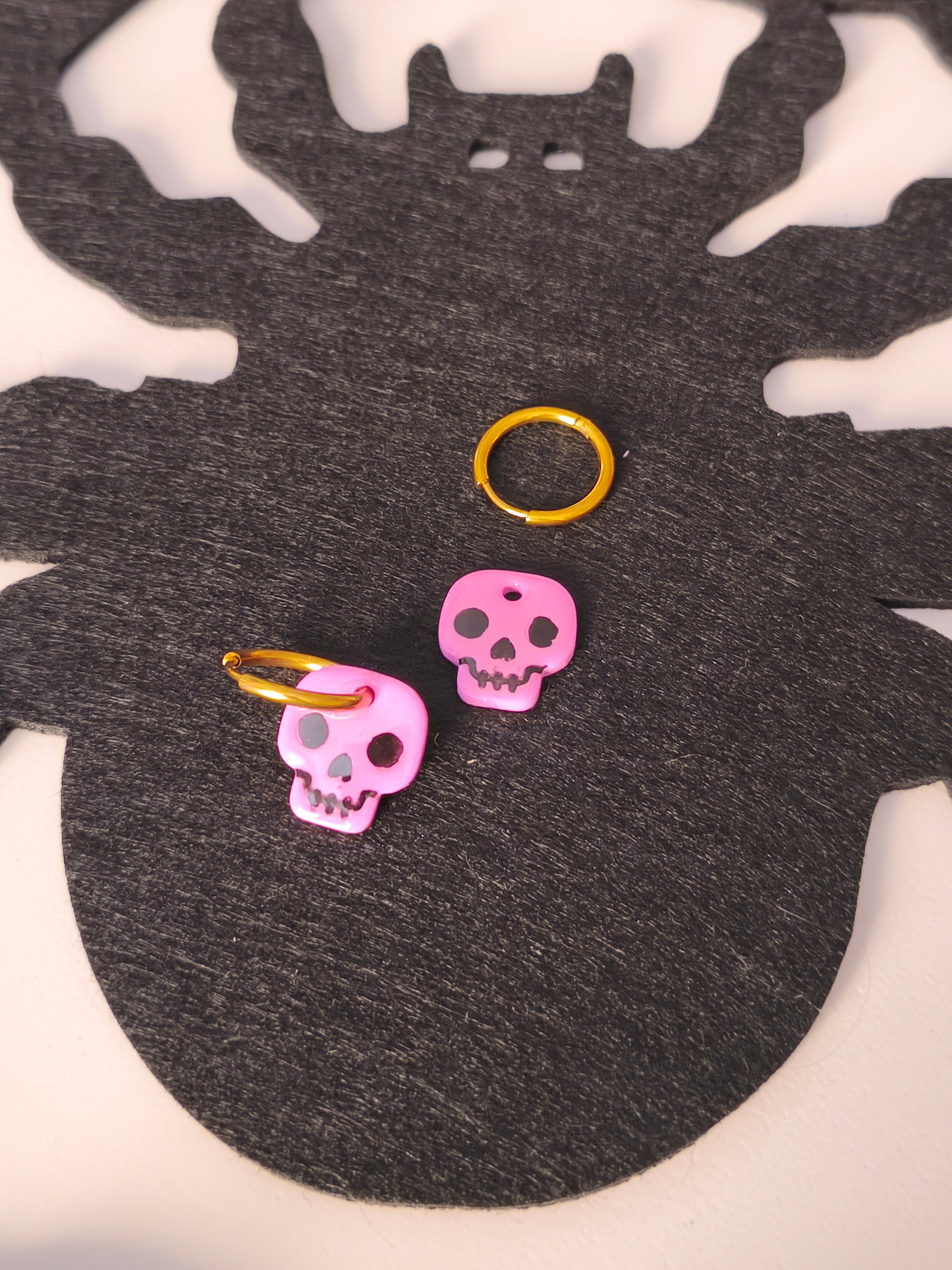 Charms calaveras rosa