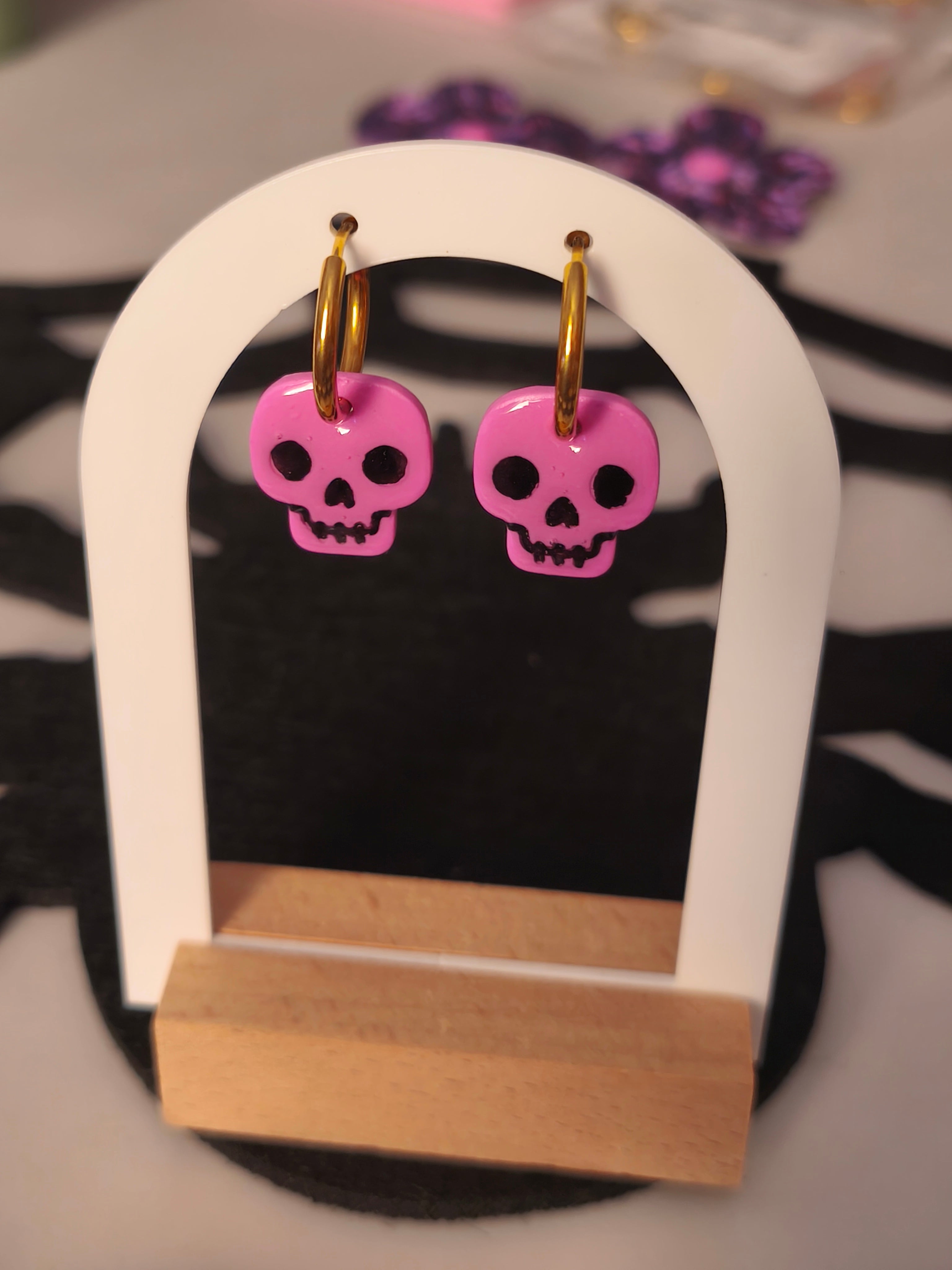 Charms calaveras rosa